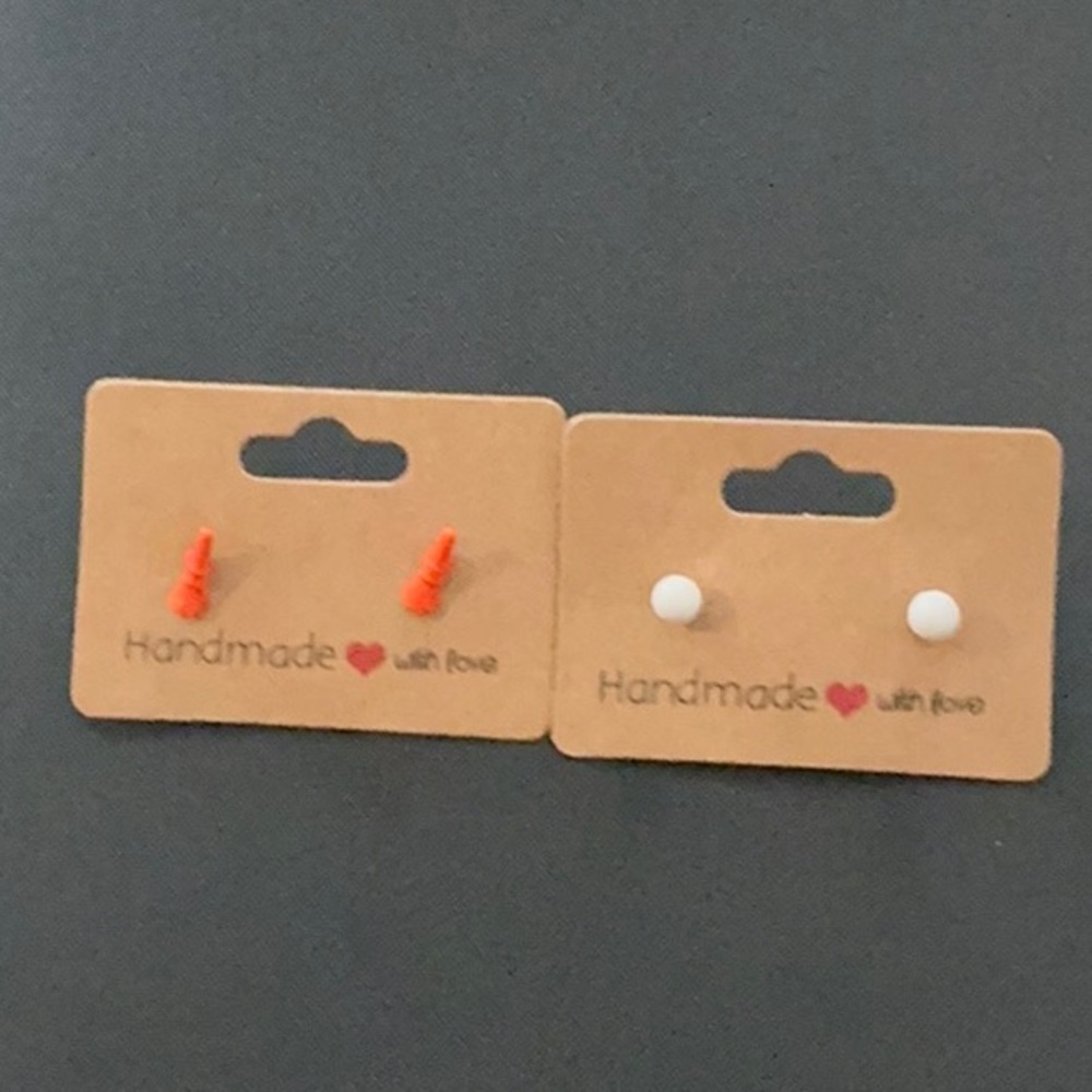 Handmade small earrings.